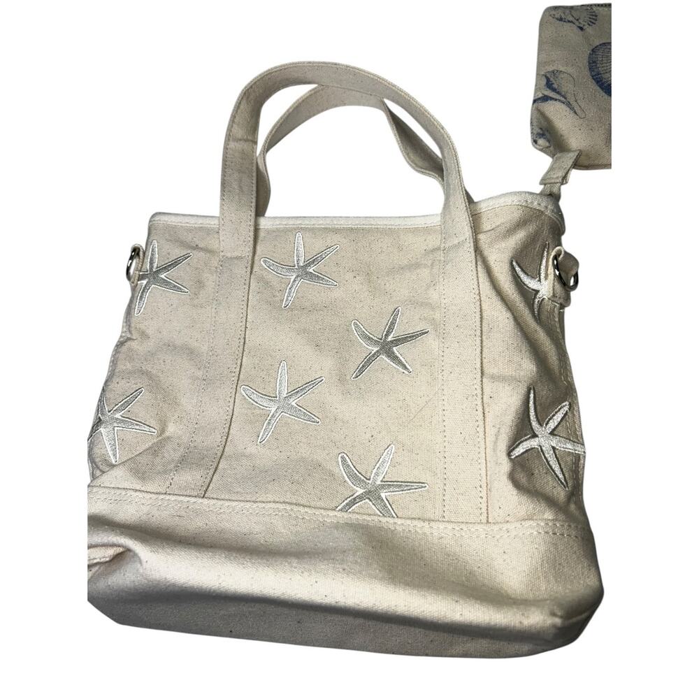 C&C California Starfish Canvas Tote Bag Purse Crossbody Coastal Beach NWOT